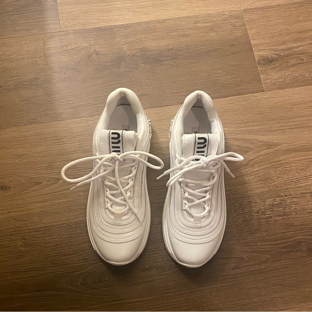 Miu Miu Crystal Tennis Shoes